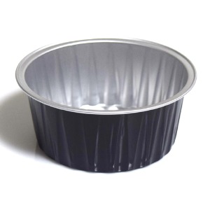 알루미늄 베이킹컵 원형몰드 2호 블랙(100개)사이즈-상단[8.4cm]하단[6.5cm]높이[3.5cm]용량[125cc]
